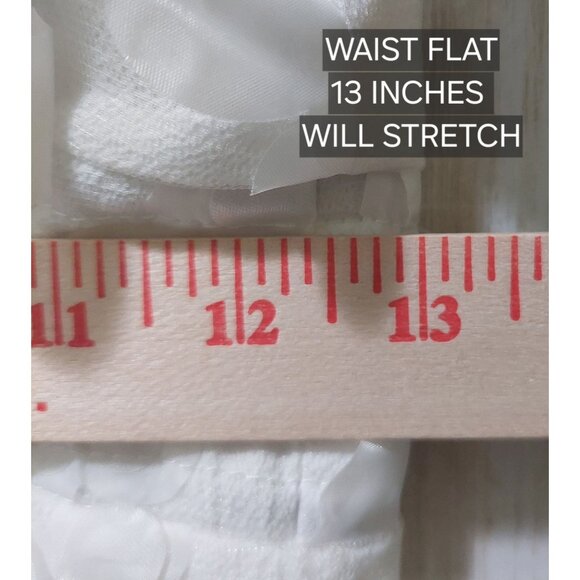 NWT Umgee White 3D Organza Split Neck Dress/Puff Sleeve Dress SMALL - Picture 6 of 11